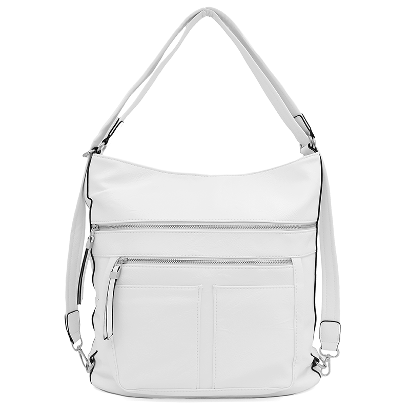 2 az 1-ben - Nagy táska és hátizsák Poli - fehér