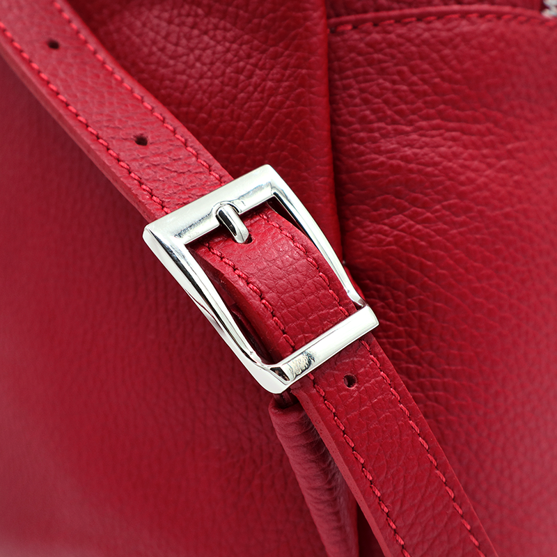 Neda természetes bőr hátizsák – piros