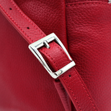 Neda természetes bőr hátizsák – piros