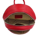 Neda természetes bőr hátizsák – piros