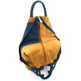 Női hátizsák titkos záródással Darina - mustársárga/sötétkék
