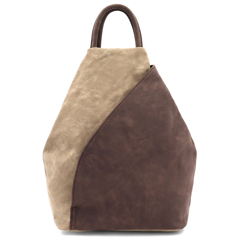 Női hátizsák titkos záródással Darina - világosbarna/barna