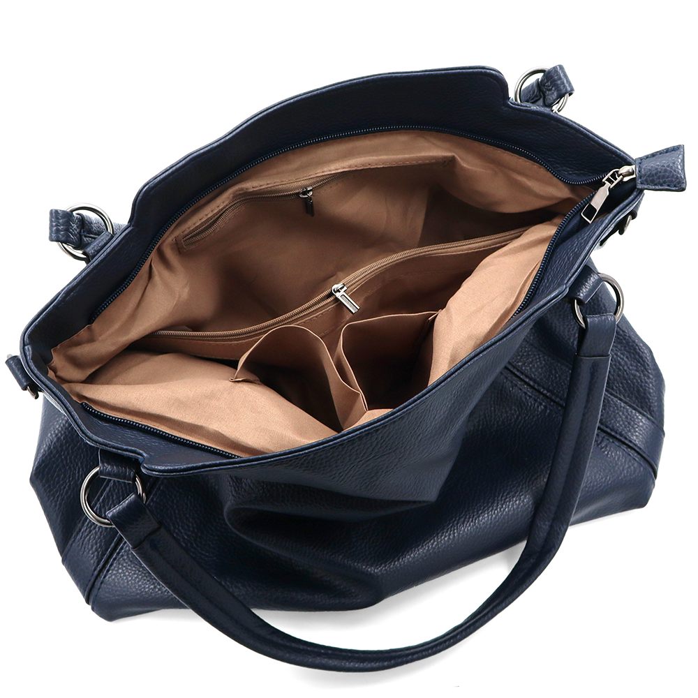 Nagy női táska típusú táska – sötétkék