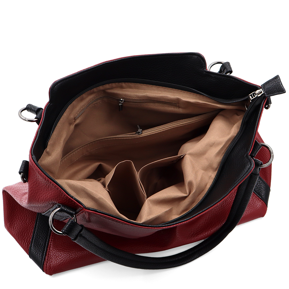 Nagy női táska típusú táska – bordó