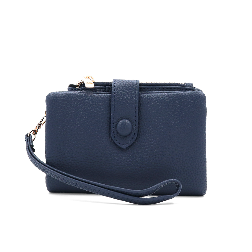 Női pénztárca csuklópánttal – sötétkék