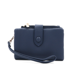 Női pénztárca csuklópánttal – sötétkék