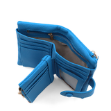 Női pénztárca csuklópánttal – kék