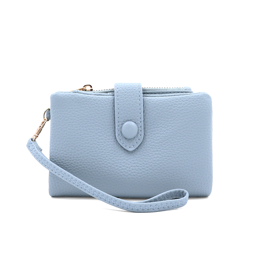 Női pénztárca csuklópánttal – világoskék