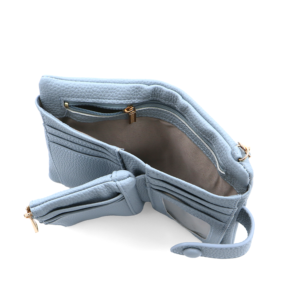 Női pénztárca csuklópánttal – világoskék