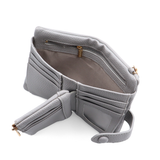 Női pénztárca csuklópánttal – szürke