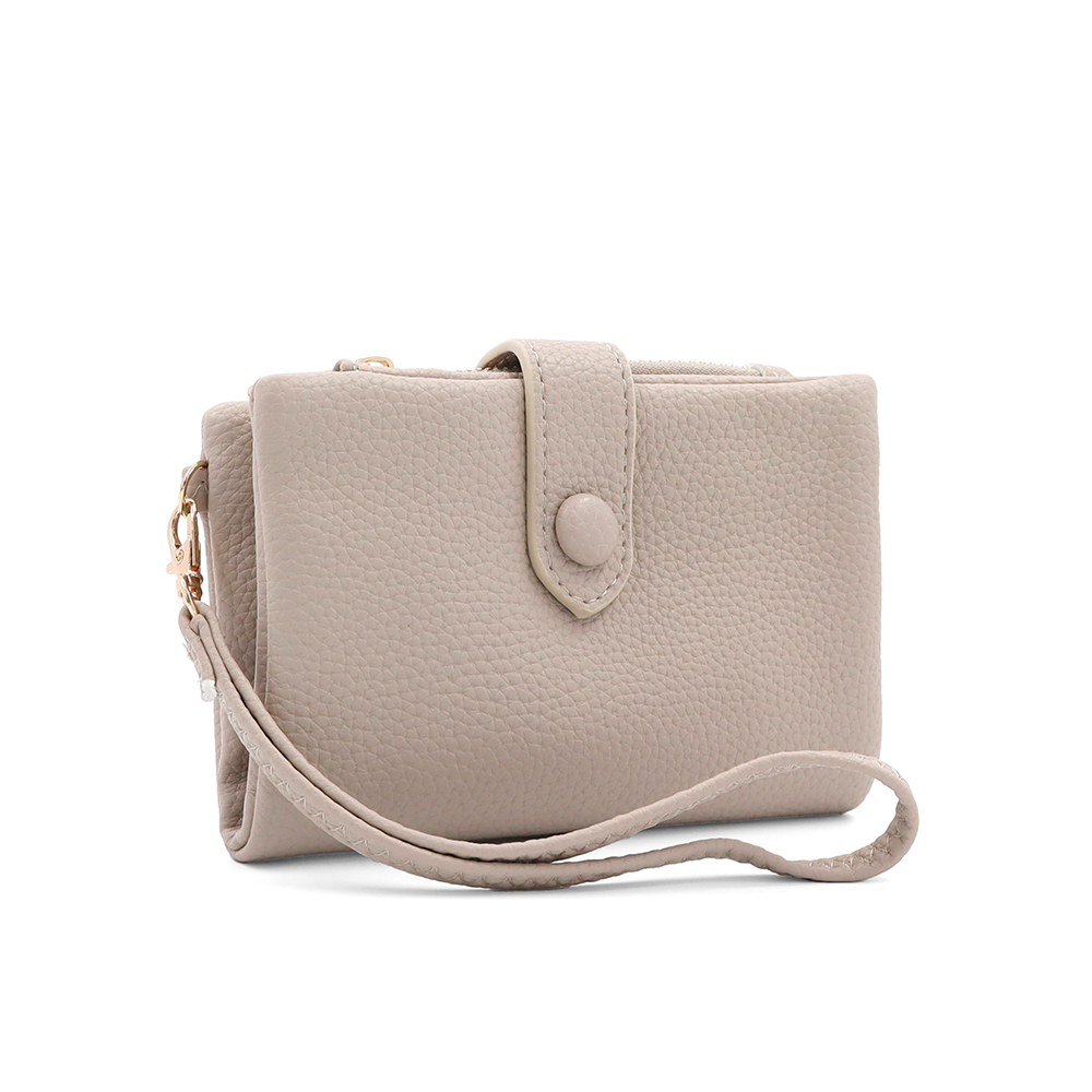 Női pénztárca csuklópánttal – világosbarna