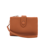 Női pénztárca csuklópánttal – téglabarna