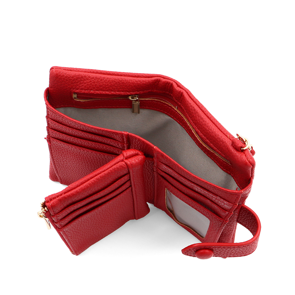 Női pénztárca csuklópánttal – piros