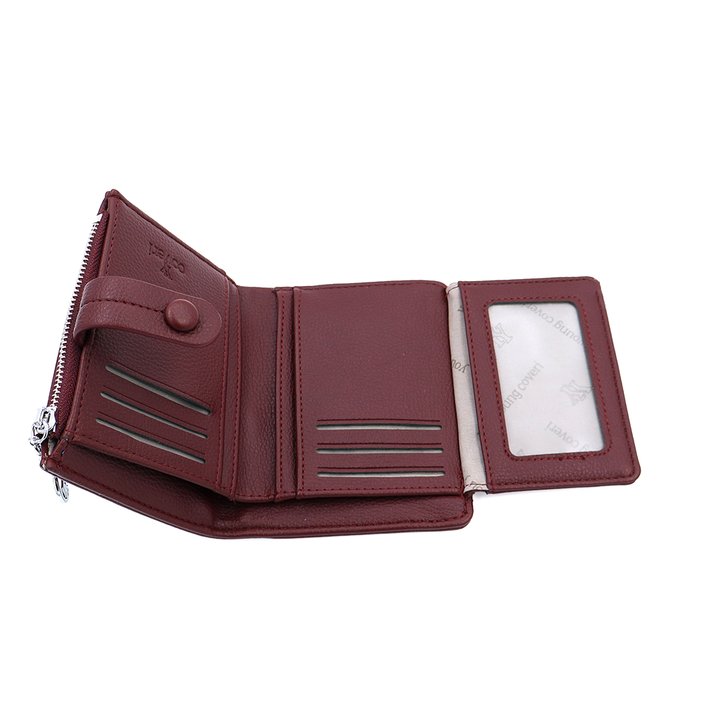 Kompakt női pénztárca – bordó