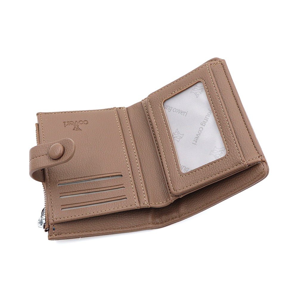 Kompakt női pénztárca – világosbarna