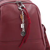 2 az 1-ben – Hátizsák és táska két nagy rekesszel és kulcstartóval – bordó