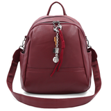 2 az 1-ben – Hátizsák és táska két nagy rekesszel és kulcstartóval – bordó