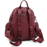 2 az 1-ben – Hátizsák és táska két nagy rekesszel és kulcstartóval – bordó