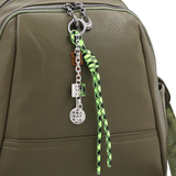 2 az 1-ben – Hátizsák és táska két nagy rekesszel és kulcstartóval – zöld