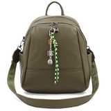 2 az 1-ben – Hátizsák és táska két nagy rekesszel és kulcstartóval – zöld