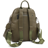 2 az 1-ben – Hátizsák és táska két nagy rekesszel és kulcstartóval – zöld