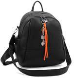 2 az 1-ben – Hátizsák és táska két nagy rekesszel és kulcstartóval – fekete