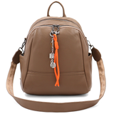 2 az 1-ben – Hátizsák és táska két nagy rekesszel és kulcstartóval – barna