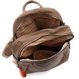 2 az 1-ben – Hátizsák és táska két nagy rekesszel és kulcstartóval – barna