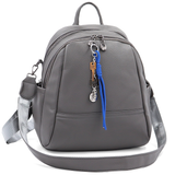 2 az 1-ben – Hátizsák és táska két nagy rekesszel és kulcstartóval – szürke