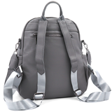 2 az 1-ben – Hátizsák és táska két nagy rekesszel és kulcstartóval – szürke