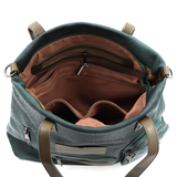 Nagy táska sok zsebbel és kényelmes fogantyúkkal - zöld