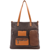 Nagy táska sok zsebbel és kényelmes fogantyúkkal - barna