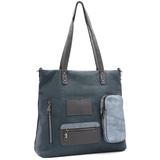 Nagy táska sok zsebbel és kényelmes fogantyúkkal - kék