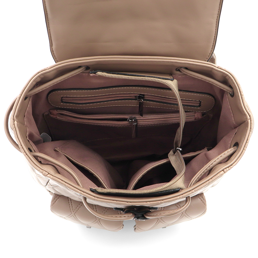 2 az 1-ben - Kapitonált hátizsák és táska Dariya - világosbarna