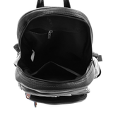 Női hátizsák sok zsebbel – fekete/szürke