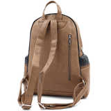 Női hátizsák sok zsebbel – világosbarna