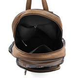 Női hátizsák sok zsebbel – világosbarna