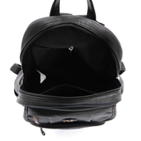 Női hátizsák sok zsebbel – fekete/barna