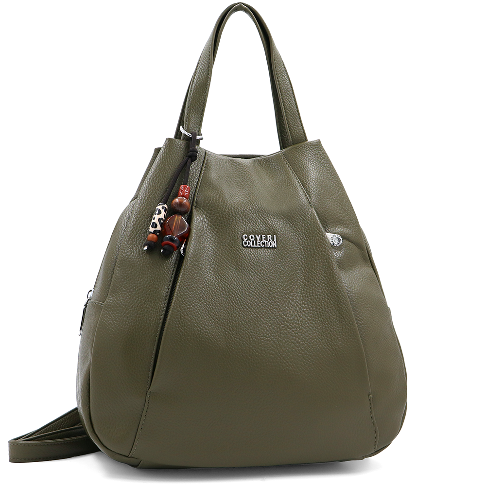 2 az 1-ben – hátizsák és táska kulcstartóval – zöld