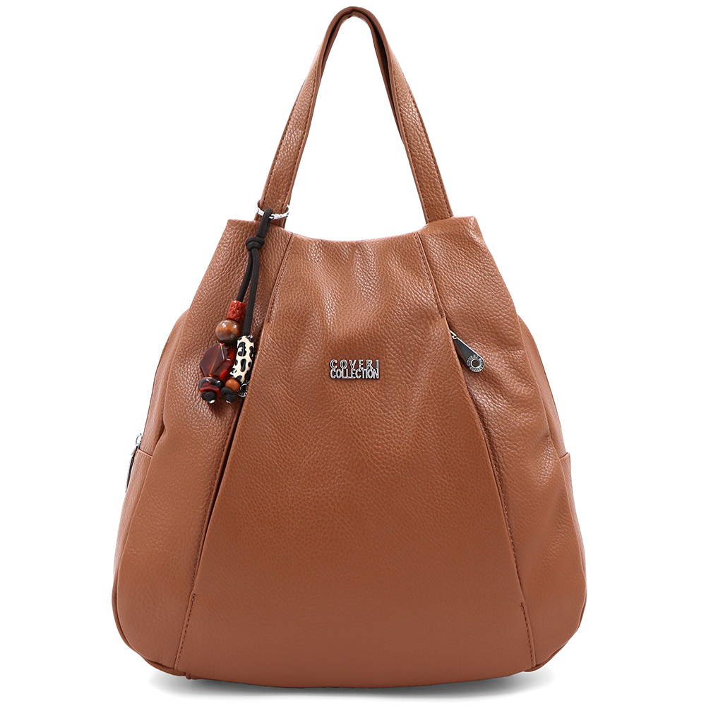 2 az 1-ben – hátizsák és táska kulcstartóval – téglabarna