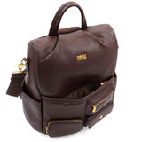 ENRICO COVERI – 2 az 1-ben női hátizsák és táska, titkos záródással és sok zsebbel – barna