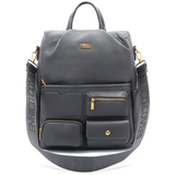 ENRICO COVERI – 2 az 1-ben női hátizsák és táska, titkos záródással és sok zsebbel – szürke