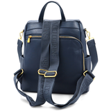 ENRICO COVERI – 2 az 1-ben női hátizsák és táska, titkos záródással és sok zsebbel – sötétkék