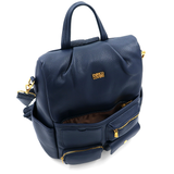 ENRICO COVERI – 2 az 1-ben női hátizsák és táska, titkos záródással és sok zsebbel – sötétkék