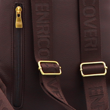 ENRICO COVERI – női hátizsák sok zsebbel – barna