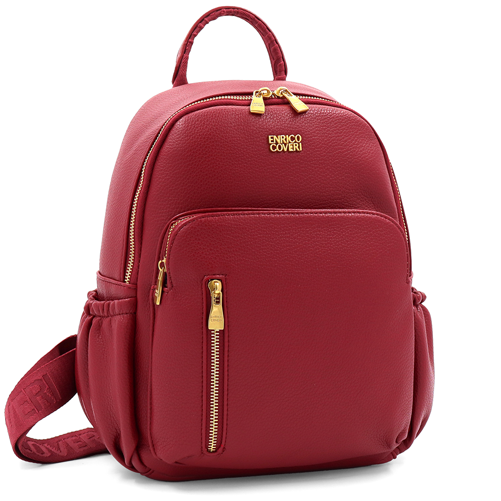 ENRICO COVERI – női hátizsák sok zsebbel – piros