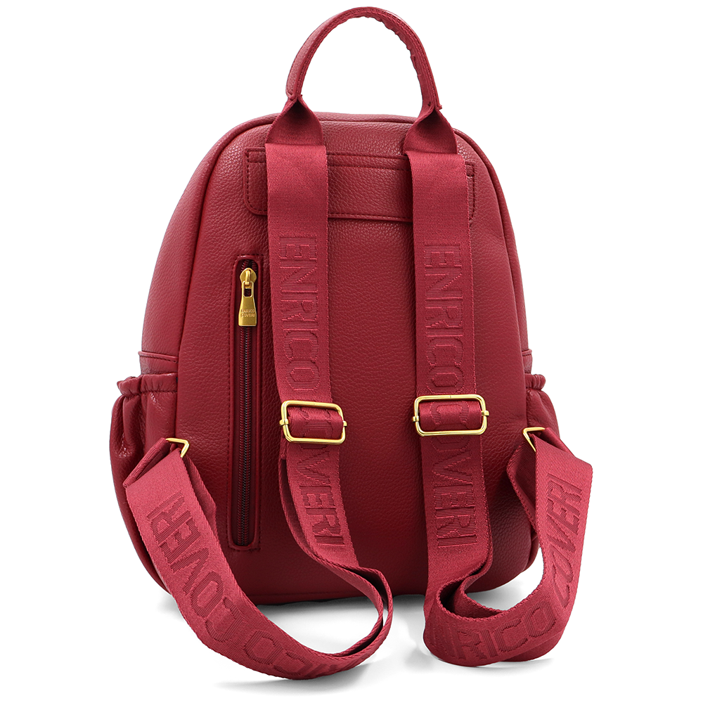 ENRICO COVERI – női hátizsák sok zsebbel – piros