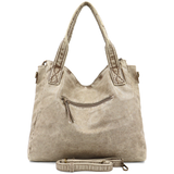 Nagy méretű női táska, vintage hatású – világosbarna