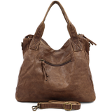 Nagy méretű női táska, vintage hatású – téglabarna