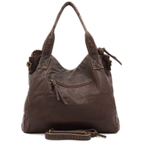 Nagy méretű női táska, vintage hatású – barna